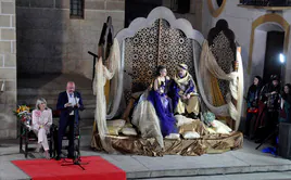 José María Ruiz Escudero durante el pregon de las fiestas de Cúllar, 2024