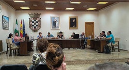 Pleno de ayer en Puebla de Don Fadrique, en el que dimitió la alcaldesa