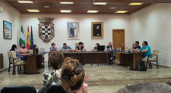 Pleno de ayer en Puebla de Don Fadrique, en el que dimitió la alcaldesa