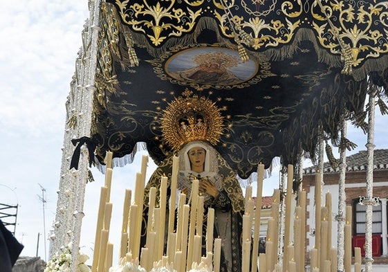La Virgen de los Dolores de la Cofradía de Santiago de Baza el pasado Viernes Santo