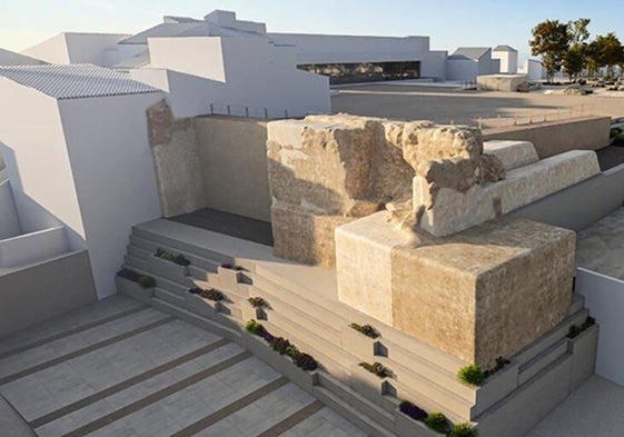 Imagen de la futura rehabilitación de la Alcazaba
