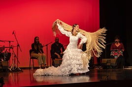 Andrea Viedma durante su actuación