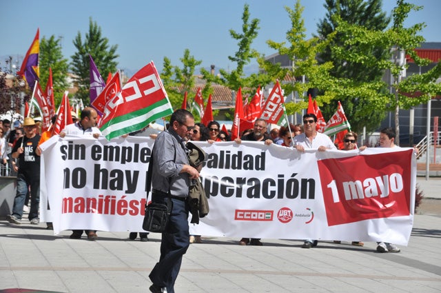 Escasa participación en la manifestación del 1 de mayo