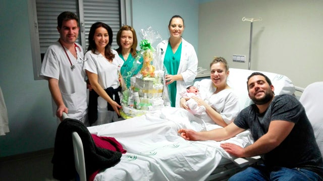 Clara, primer bebe nacido en el hospital de Baza en 2016