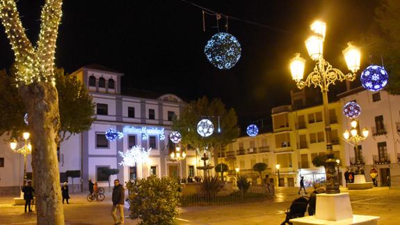 Baza luce iluminación navideña