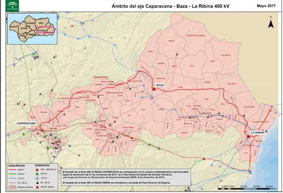 La Junta explica el acuerdo para construir la línea eléctrica Caparacena-Baza-La Ribina