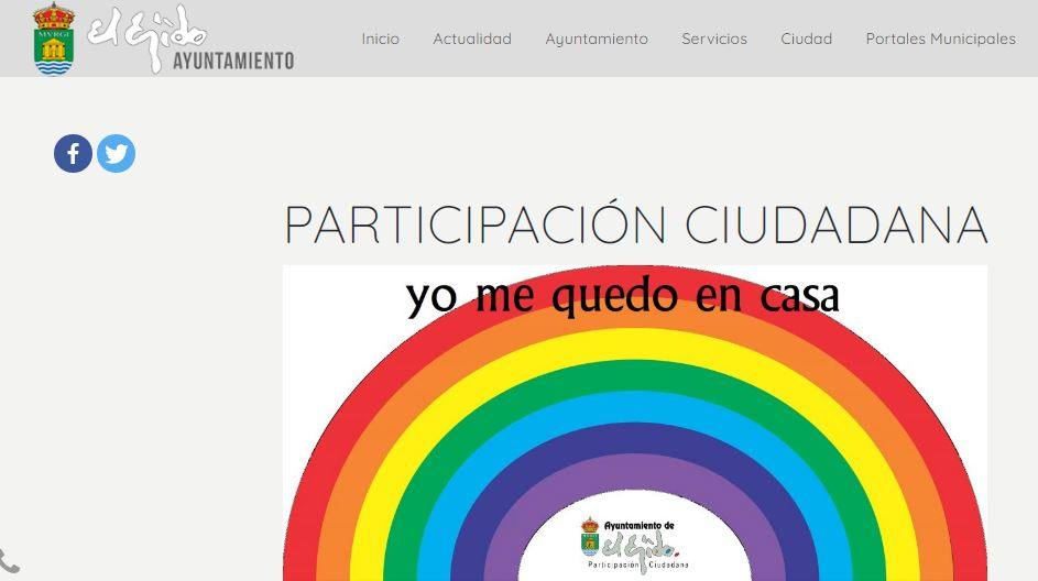 La iniciativa está alojada en la pagína Web del Ayuntamiento de El Ejido. 