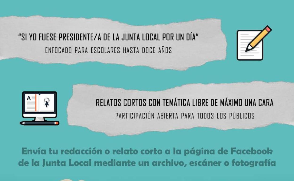 Cartel del concurso literario organizado por la junta local de Santa María del Águila. 