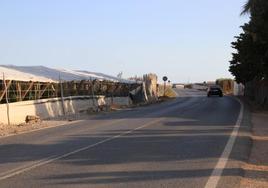 Carretera AL4300 entre la A7 y Balerma.