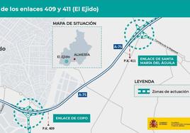 Aprobado el proyecto definitivo de trazado para mejorar dos enlaces de la autovía A-7 en El Ejido