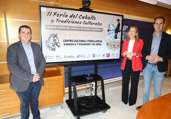 Jerónimo Ibáñez, María José Martín y Juan José Rodríguez en la presentación del evento.