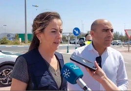 La delegada del Gobierno visita la zona afectada por el incendio en Mabe Hortofrutícola