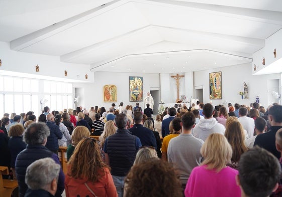 La misa contó con una gran asistencia en la pedanía ejidense.