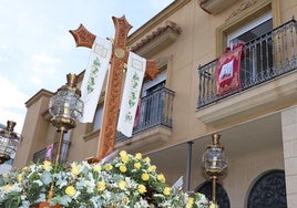 Imagen de la procesión de la Santa Cruz en el Ejido Norte.