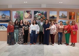 El concejal Javier Rodríguez inaugura la exposición.