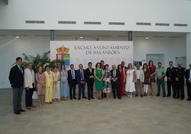 Balanegra contó con una gran representación institucional.