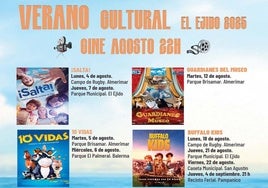 Algunas de las películas del próximo mes de agosto en El Ejido.