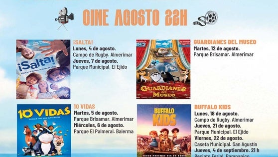 14 proyecciones para disfrutar del cine al aire libre en este verano en El Ejido