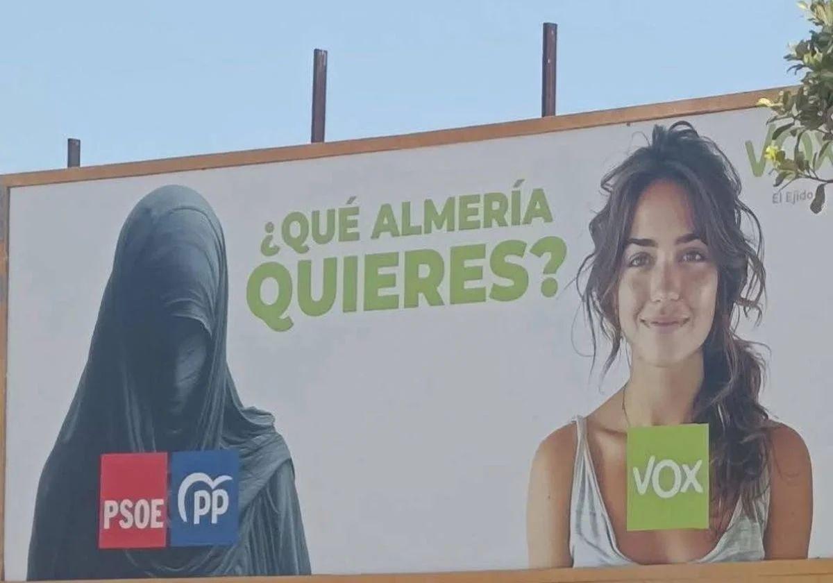 Vox denuncia ante el Juzgado la vandalización de sus vallas publicitaria en El Ejido
