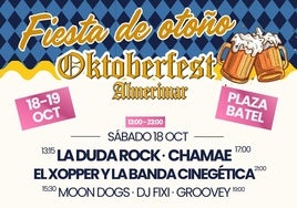 Cartel anunciador de las actividades.