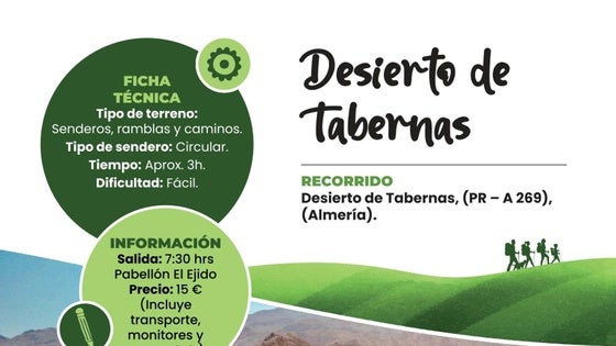 El IMD propone descubrir el Desierto de Tabernas en una nueva ruta senderista