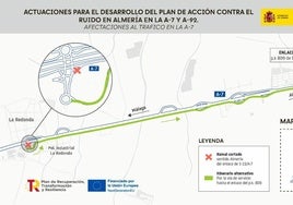 Se ha habilitado un itinerario alternativo a través de la vía de servicio de la calle Amberes hasta la incorporación a la autovía en el enlace del kilómetro 809.