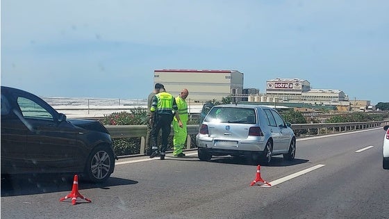 Un accidente múltiple provoca retenciones en la A-7 a su paso por El Ejido
