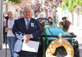 Pepe Clavero al inicio de la procesión - romería de San Marcos de El Ejido, en una imagen de una de las ediciones anteriores.