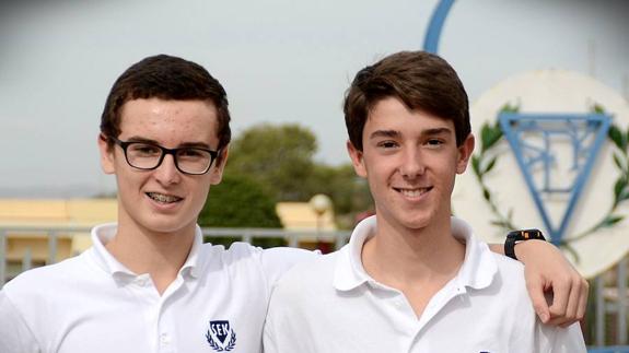 Las dos jóvenes promesas del deporte, Manuel Martos y Andrés Gutiérrez, alumnos ‘extraordinarios’ de ESO del Colegio SEK-Alborán. 