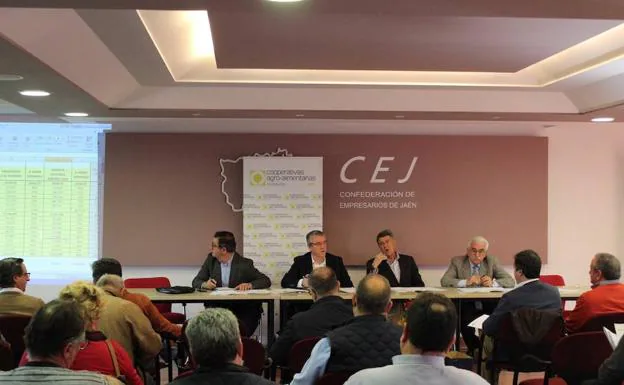 Los representantes del sector andaluz en la reunión convocada en Jaén. 