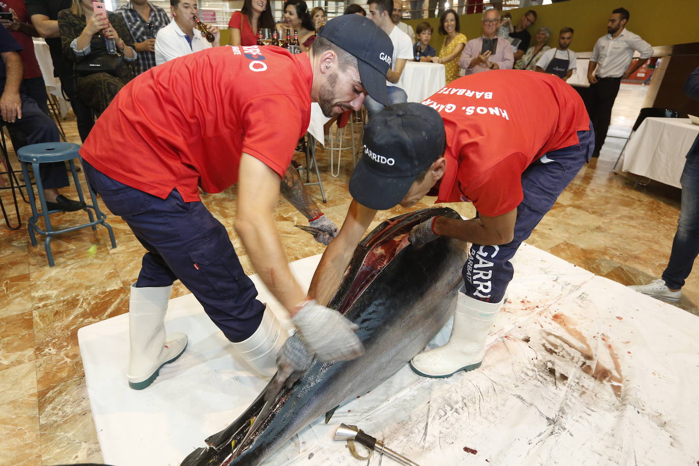 Los asistentes a Granada Gourmet pudieron presenciar un ronqueo en vivo