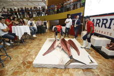 Los asistentes a Granada Gourmet pudieron presenciar un ronqueo en vivo