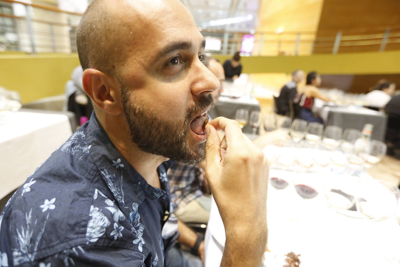 Chicatanas, chapulines, que son los saltamontes mejicanos, gusanos rojos y blancos o los escamoles fueron los protagonistas de la cata