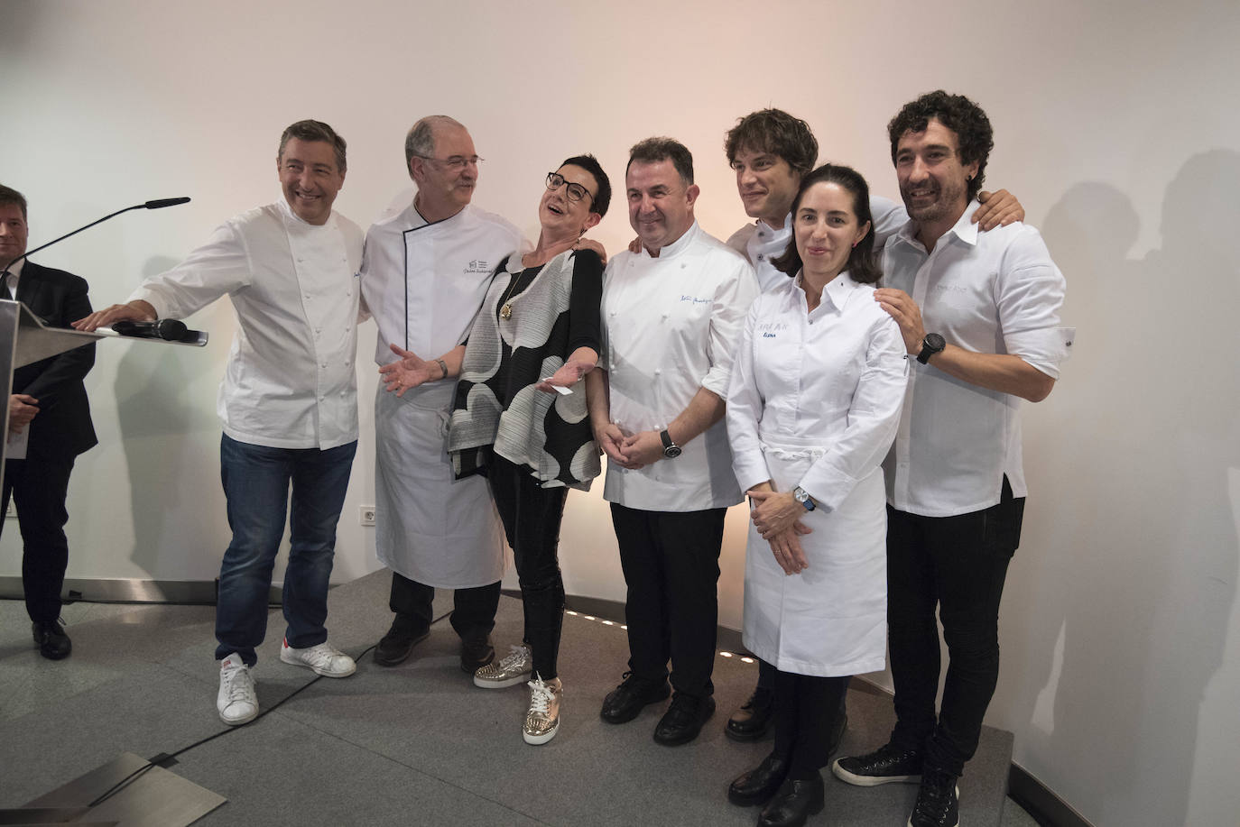 Joan Roca, Pedro Subijana, Carme Ruscalleda, Martín Berasategui, Jordi Cruz, Elena Arzak y Eneko Atxa.