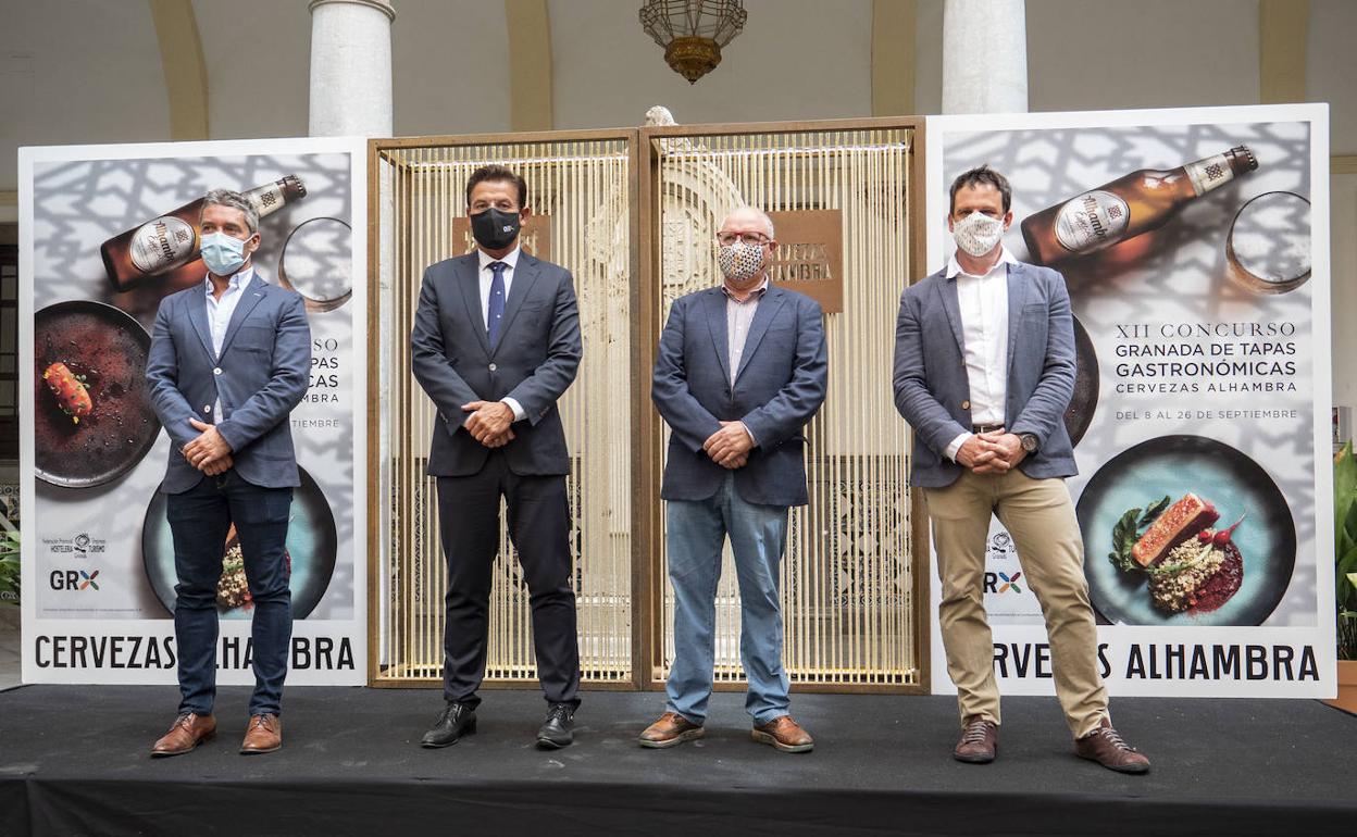 Manuel Olivares, Luis Salvador, Gregorio García y Álvaro Trujillo, en la presentación del certamen. 