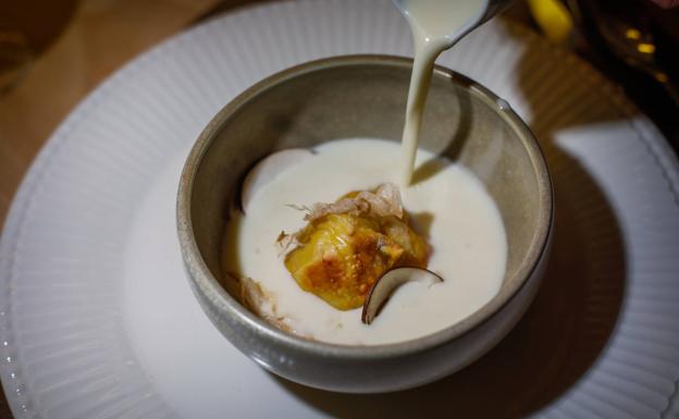 Ravioli de langosta.