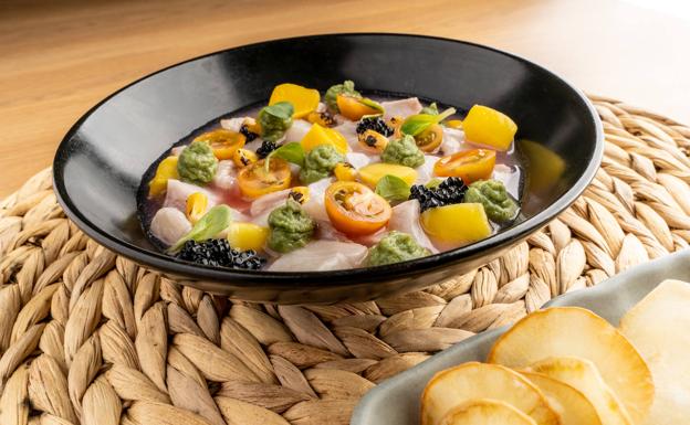 Ceviche tropical con mango de Alarique. 