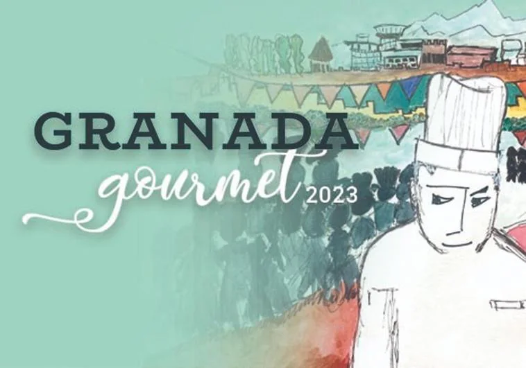 Detalle del cartel promocional de Granada Gourmet 2023.