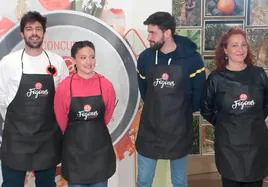 Ernesto, Marta, Rubén y Lupe, semifinalistas del concurso gastronómico Fogones Granadinos 2023.