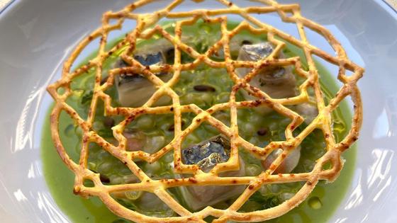 El plato del chef granadino Rafael Arroyo que compite en el Campeonato de Europa de AOVES
