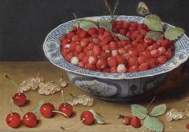 Bodegón con fresas, cerezas y porcelana china (Jacob van Hulsdonck).