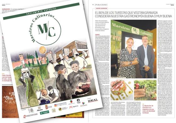 Detalle de las páginas interiores del suplemento y la portada.