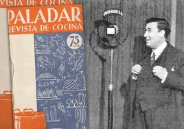 Gonzalo Avello en Unión Radio (revista 'Ondas', 1932) y portada de la revista Paladar