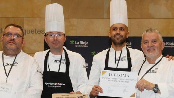 Juan Francisco Castro, chef del Parador de Granada, tercer clasificado en el Campeonato de España de Repostería