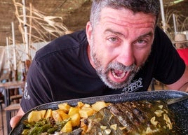 Rodaballo asado estilo Getaria del chiringuito Playa Ferro, en Castell de Ferro.