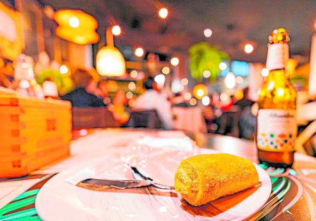 La tapa elaborada por Cristian Puebla para Granada Noir en Garden Plaza.