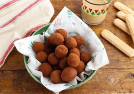 Trufas de chocolate negro y crema de whisky