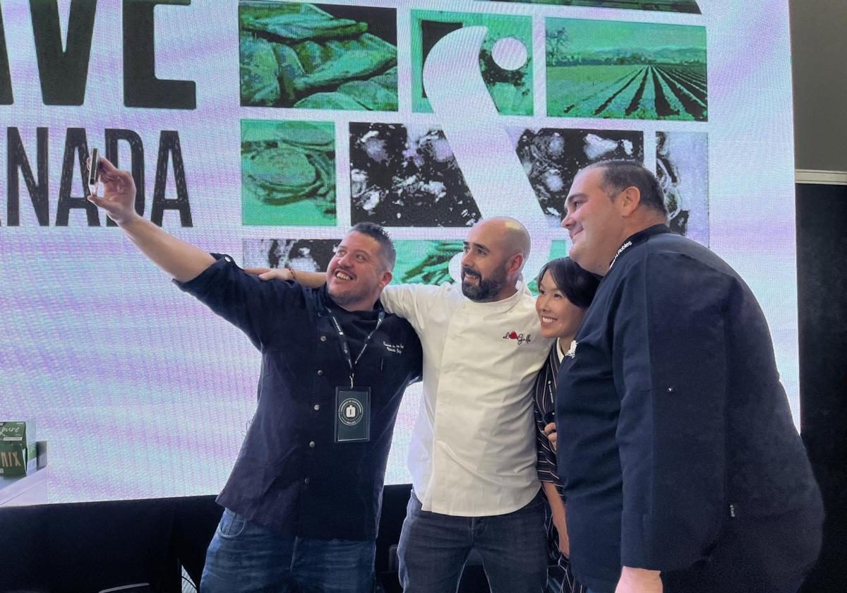 Vicente Jiménez, Pablo Sánchez, Masae Abe y Francisco Robles, cuatro fantásticos de nuestra cocina.