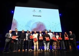Cocineros granadinos y representantes de CaixaBank y de Guía Michelin