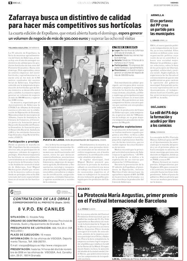 La pirotecnia accitana recibió numerosos premios y protagonizó una mascletá en las últimas fallas de Valencia